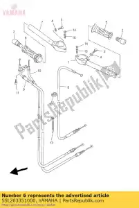 yamaha 5SL263351000 câble, embrayage - La partie au fond