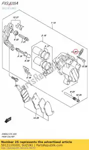 Suzuki 5912110G00 ontluchter - Onderkant