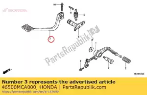 Honda 46500MCA000 pédale, rr. frein - La partie au fond