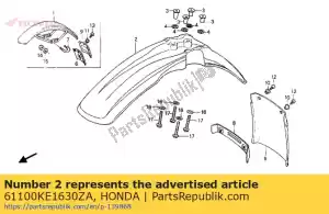 Honda 61100KE1630ZA garde-boue, fr. * r-119 * - La partie au fond