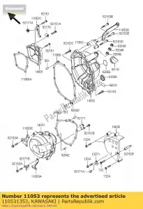 kawasaki 110531353 bracket,clutch wire zx636-c1h - Bottom side