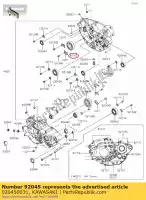 920450031, Kawasaki, Rolamento de esferas, b32-32-a-du kx450 kawasaki  kfx klx kx 450 2006 2007 2008 2009 2010 2011 2012 2013 2014 2015 2016 2017 2018 2019 2020 2021, Novo