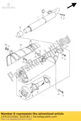 Qui puoi ordinare corpo, silenziatore da Suzuki , con numero parte 1431031G50: