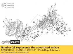 Aprilia AP0850050, Oliekeerring 40x47x7.5, OEM: Aprilia AP0850050