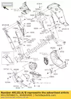 49125058817L, Kawasaki, mortalha, lado, lh, c.b.orang klz10 kawasaki klz 1000 2015, Novo