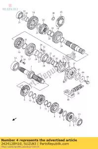 Suzuki 2424128H10 marcha, 4ª marcha - Lado inferior