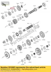 Qui puoi ordinare rondella, 3a uscita zx900-e1p da Kawasaki , con numero parte 922001523: