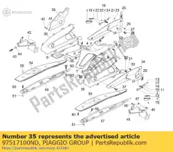 Qui puoi ordinare copertura laterale rh da Piaggio Group , con numero parte 97517100ND: