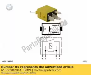 Bmw 61366902041 relay - Left side