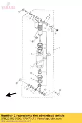 Ici, vous pouvez commander le amortisseur sous assy auprès de Yamaha , avec le numéro de pièce 5PH222016000: