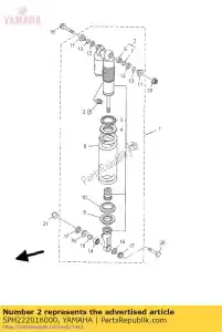 Yamaha 5PH222016000 amortiguador subconjunto - Lado inferior