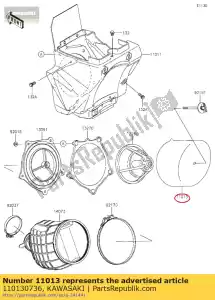 kawasaki 110130736 elemento-filtro de aire kx85cef - Lado inferior