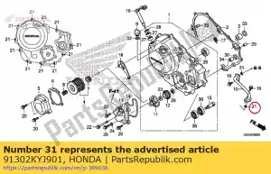 honda 91302KYJ901 oring, 9.8x2.4 - Onderkant