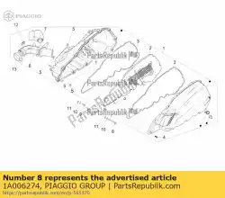 Qui puoi ordinare vite con flangia m6x55 da Piaggio Group , con numero parte 1A006274: