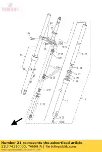 Yamaha 21LF74310000 apoyapie posterior 1 - Lado inferior