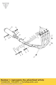 triumph T2208100 uitlaat montage - Onderkant