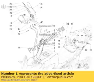Piaggio Group B044478 stuur - Onderkant