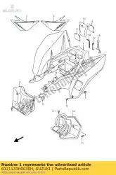 Qui puoi ordinare parafango posteriore da Suzuki , con numero parte 6311133H0030H: