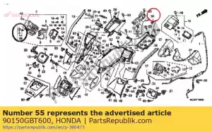 Honda 90150GBT600 screw, pan, 5x18 - Bottom side