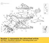 897582, Piaggio Group, Soporte de enchufe moto-guzzi norge zgulps01, zgulpt00, zgulps03 1200 2014 2016 2017, Nuevo