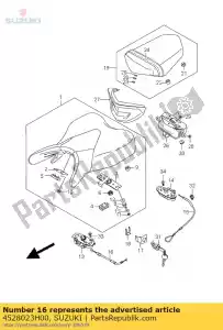 suzuki 4528023H00 cabo, trava do assento - Lado inferior