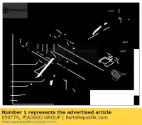 650774, Piaggio Group, pedale del freno completo di pompa piaggio mp 250 400 2008, Nuovo