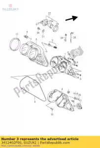 Suzuki 3412402F00 swith, goma - Lado inferior