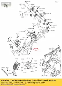 kawasaki 110560285 support, corps eps ajusté kvf750gcf - La partie au fond