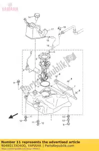 yamaha 9048013X0400 ilhó - Lado inferior