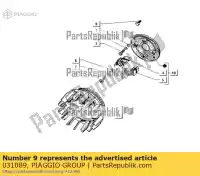 031089, Piaggio Group, Vis hexagonale m6x18     , Nouveau