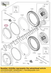 Here you can order the rim,fr,1. 60x21,f. Silver from Kawasaki, with part number 410250094WF: