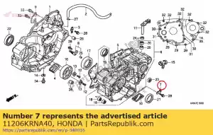 Honda 11206KRNA40 placa, guia de corrente de came - Lado inferior