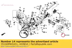 Ici, vous pouvez commander le banc de capteurs auprès de Honda , avec le numéro de pièce 35160MKEA51: