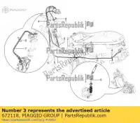 672118, Piaggio Group, overbrenging parkeerremhendel piaggio mp zapm75100 zapta0100 zapta2100 zaptd2100 125 300 2011 2016 2017 2018 2019 2020 2021 2022, Nieuw