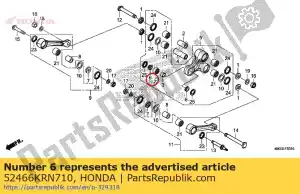 honda 52466KRN710 colar d, lado do braço da almofada - Lado inferior