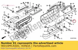 bout, hoofddeksel van Honda, met onderdeel nummer 90018MCA000, bestel je hier online: