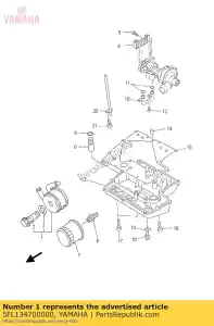 Yamaha 5FL134700000 oil cooler assy - Bottom side