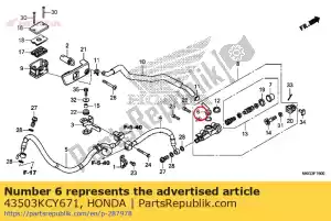 Honda 43503KCY671 conector - Lado inferior