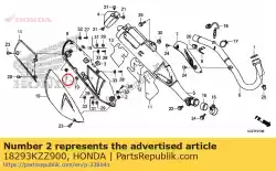 Ici, vous pouvez commander le caoutchouc, emballage protecteur auprès de Honda , avec le numéro de pièce 18293KZZ900: