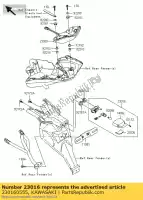 230160555, Kawasaki, lamp-assy, ??licentie kle650dbf kawasaki kle klz 650 1000 2010 2011 2012 2013 2014, Nieuw