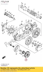 suzuki 2150031G00 clutch assy,sho - Bottom side