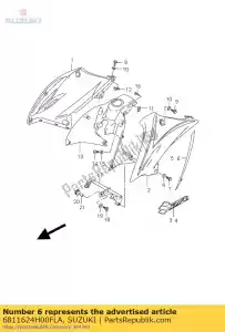 Suzuki 6811624H00FLA nastro, serbatoio carburante - Il fondo