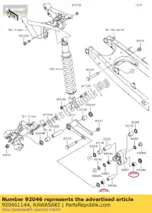 kawasaki 920461144 agulha de rolamento, 18bm24 zx1000-a - Lado inferior