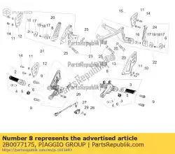 pedana pilota sx compleet van Piaggio Group, met onderdeel nummer 2B0077175, bestel je hier online: