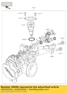 Kawasaki 490560041 pipe-injection - Bottom side