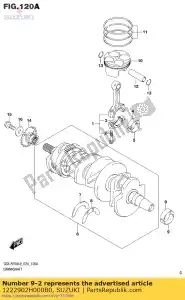 Suzuki 1222902H000B0 lager, krukas - Onderkant