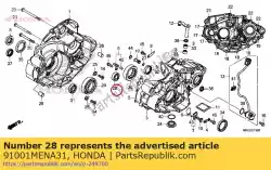 Aqui você pode pedir o rolamento, esfera radial especial, 6202 em Honda , com o número da peça 91001MENA31: