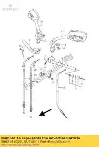 Suzuki 5862141G00 guia, embreagem ca - Lado inferior