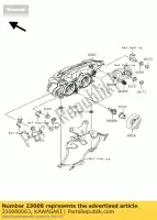 230080063, Kawasaki, conjunto de tomada, lâmpada principal zr1000b7 kawasaki z 750 1000 2007 2008 2009 2010 2011 2012, Novo