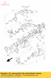 yamaha 37PH45330000 cable, luz trasera a - Lado inferior